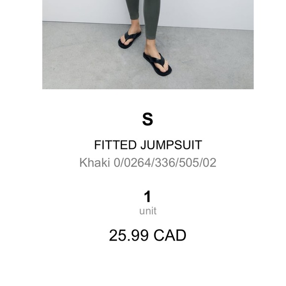 ZARA FITTED JUMPSUIT - Picture 2 of 2